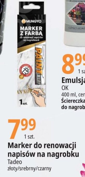 Marker do renowacji napisów na nagrobku