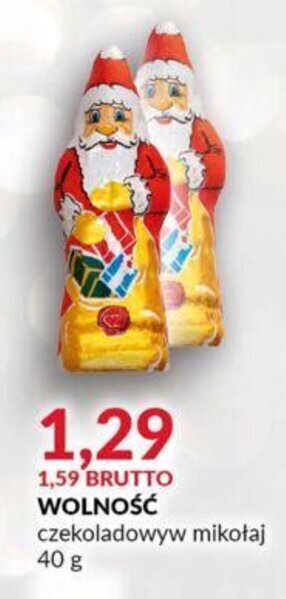 WOLNOŚĆ czekoladowyw mikołaj 40g