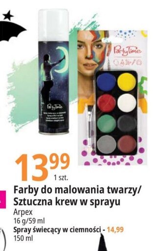 E.Leclerc Farby do malowania twarzy/ Sztuczna krew w sprayu oferta