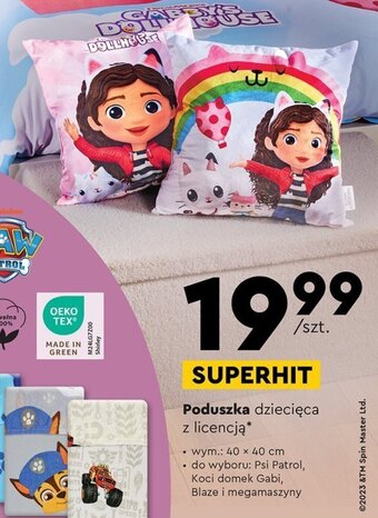 Biedronka Poduszka dziecięca z licencją 40x40cm oferta