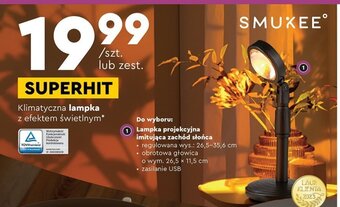 Biedronka SMUKEE Lampka projekcyjna imitująca zachód słońca oferta