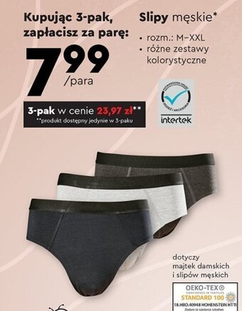 Biedronka Slipy męskie 3-pak oferta