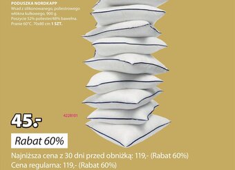 JYSK PODUSZKA NORDKAPP 70x80 cm oferta