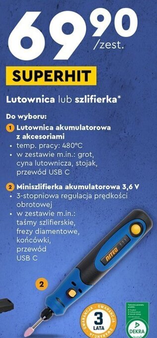 Biedronka NITEO Lutownica lub szlifierka oferta