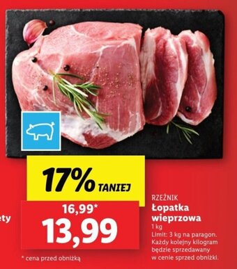 Lidl RZEŹNIK Łopatka wieprzowa 1 kg oferta