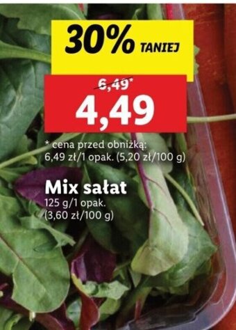 Lidl Mix sałat 125 g oferta