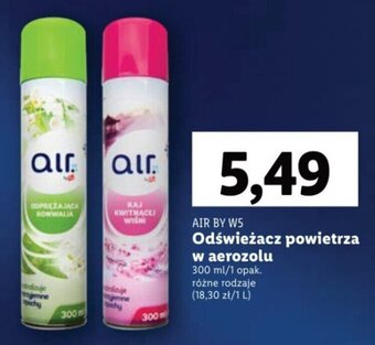 Lidl AIR BY W5 Odświeżacz powietrza w aerozolu 300 ml oferta