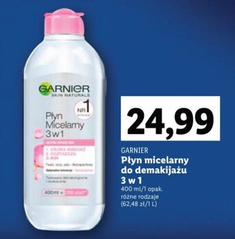 Lidl GARNIER Płyn micelarny do demakijażu 3 w 1, 400 ml oferta
