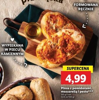 Lidl Pinsa z pomidorami, mozzarellą i pesto 150 g oferta