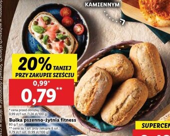 Lidl Bułka pszenno-żytnia fitness 80 g oferta