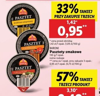 Lidl BARONI Pasztety smakowe 130 g oferta