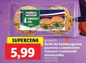 Lidl MCENNEDY Bułki do hamburgerów, pszenne z siemieniem Inianym i nasionami słonecznika 320 g oferta