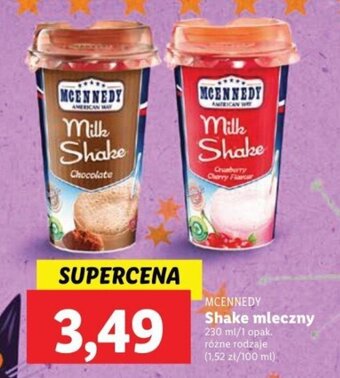 Lidl MCENNEDY Shake mleczny 230 ml oferta