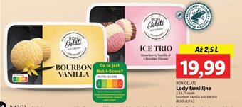 Lidl BON GELATI Lody familijne 2,5 l oferta