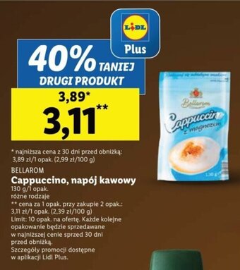 Lidl BELLAROM Cappuccino, napój kawowy 130 g oferta