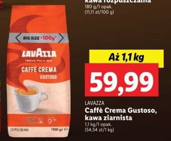 Lidl LAVAZZA Caffè Crema Gustoso, kawa ziarnista 1,1 kg oferta