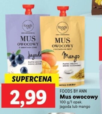 Lidl FOODS BY ANN Mus owocowy 100 g oferta