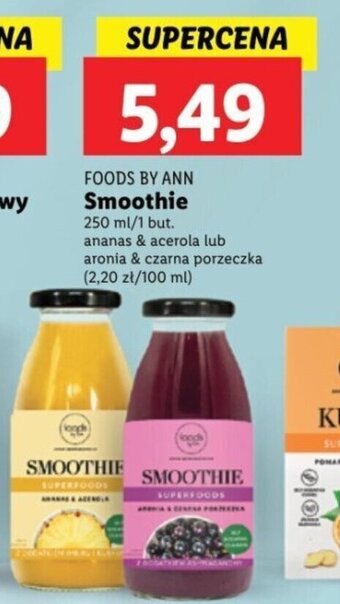 Lidl FOODS BY ANN Smoothie 250 ml oferta