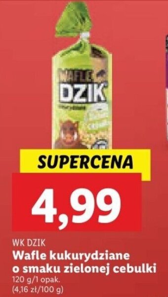 Lidl WK DZIK Wafle kukurydziane o smaku zielonej cebulki 120 g oferta
