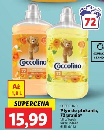 Lidl COCCOLINO Płyn do płukania, 72 prania 1,8 L oferta