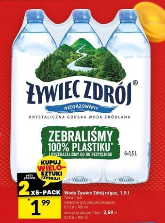 Twój Market Woda Żywiec Zdrój n/gaz, 1,5 l oferta