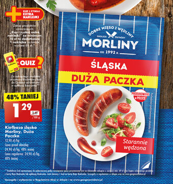 Biedronka Kiełbasa śląska Morliny, Duża Paczka 100 g oferta