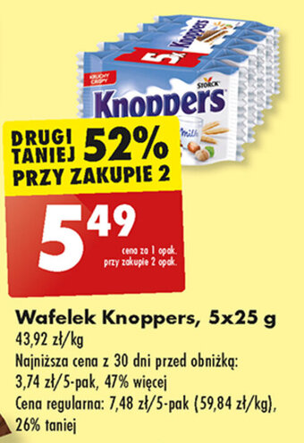 Biedronka Wafelek Knoppers, 5x25 g oferta