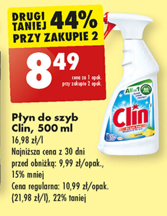 Biedronka Płyn do szyb Clin, 500 ml oferta