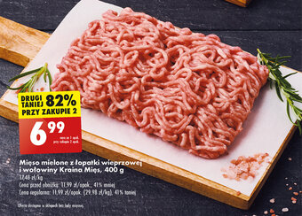Biedronka Mięso mielone z łopatki wieprzowej i wołowiny Kraina Mięs, 400 g oferta