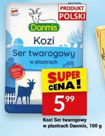 Twój Market Kozi Ser twarogowy w plastrach Danmis, 100 g oferta