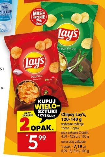 Twój Market Chipsy Lay's, 120-140 g oferta