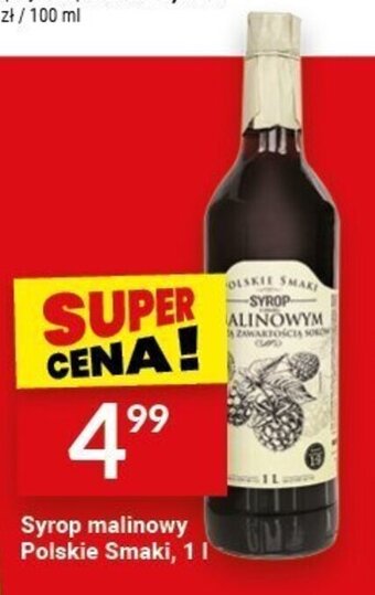 Twój Market Syrop malinowy Polskie Smaki, 1l oferta