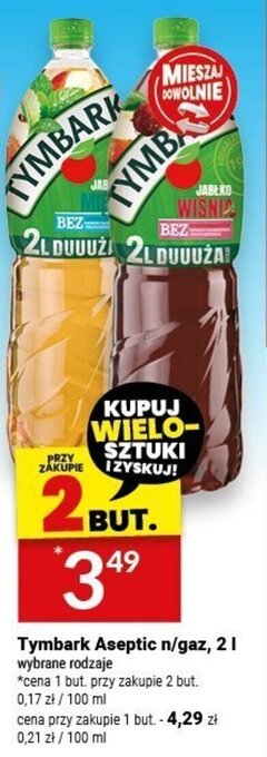 Twój Market Tymbark Aseptic n/gaz, 2l oferta