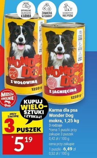 Twój Market Karma dla psa Wonder Dog mokra, 1,25 kg oferta
