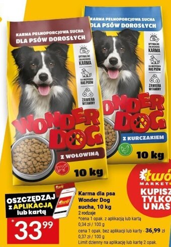 Twój Market Karma dla psa Wonder Dog sucha, 10 kg oferta