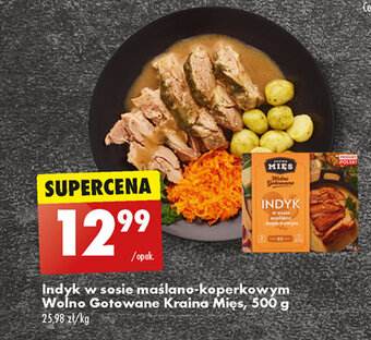 Biedronka Indyk w sosie maślano-koperkowym Wolno Gotowane Kraina Mięs, 500 g oferta
