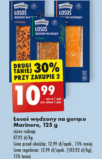 Biedronka Łosoś wędzony na gorąco Marinero, 125 g oferta