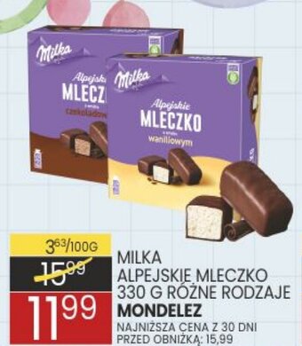 Wafelek MILKA ALPEJSKIE MLECZKO 330 G oferta