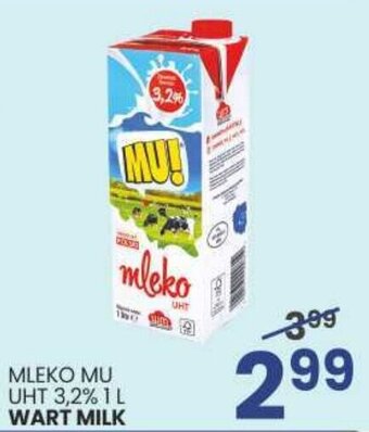 Wafelek MLEKO MU UHT 3,2% 1 L oferta
