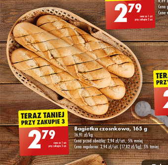 Biedronka Bagietka czosnkowa, 165 g oferta