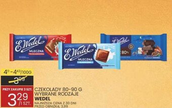 Wafelek CZEKOLADY WEDEL 80-90 G oferta