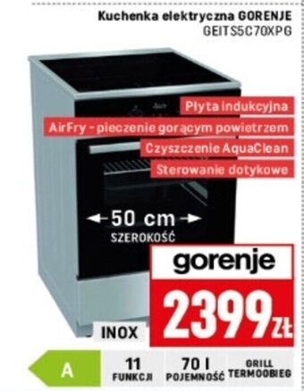 Neopunkt Kuchenka elektryczna GORENJE GEITS5C70XPG oferta