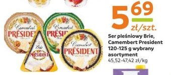 Gama Ser pleśniowy Brie, Camembert President 120-125 g oferta