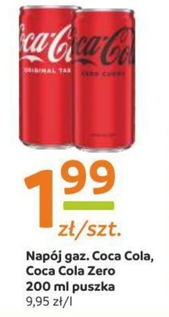 Gama Napój gaz. Coca Cola, Coca Cola Zero 200 ml oferta