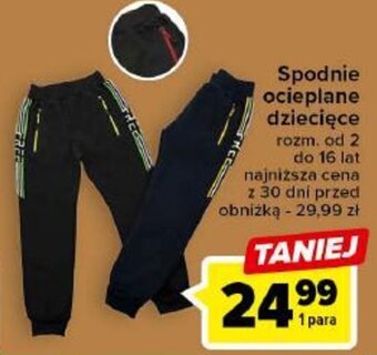 Carrefour Spodnie ocieplane dziecięce oferta