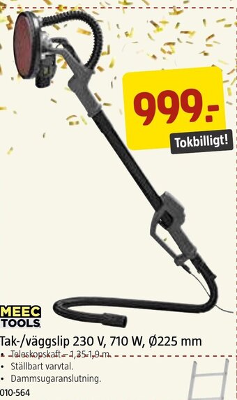 Jula MEEC TOOLS Tak- väggslip 230 V 710 W Ø225 mm oferta