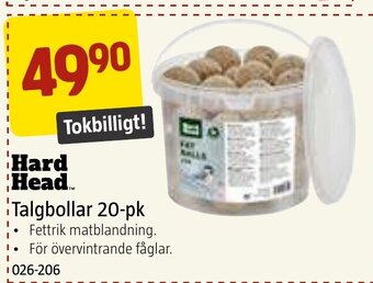 Jula Hard Head Talgbollar 20-pk oferta