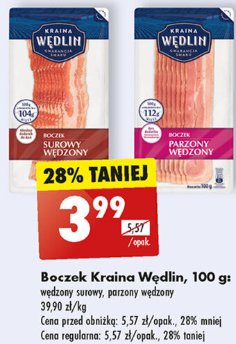 Biedronka Boczek Kraina Wędlin, 100 g oferta