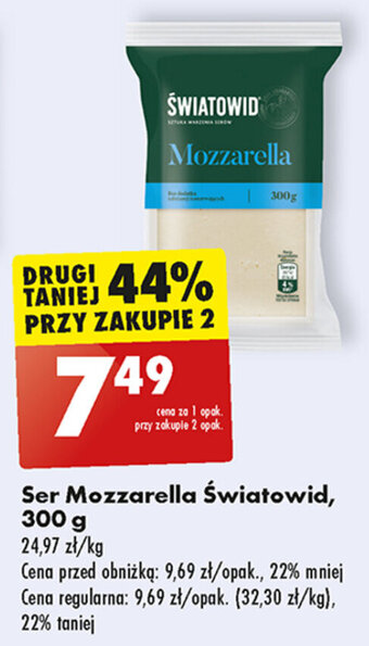 Biedronka Ser Mozzarella Światowid, 300 g oferta