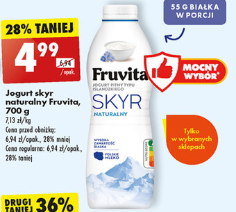 Biedronka Jogurt skyr naturalny Fruvita, 700g oferta